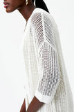 Joseph Ribkoff 232926 Vanilla Knitted Longline Cover-Up Jacket