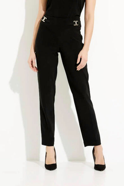 Joseph Ribkoff 233180 Buckle Detail Pull On Slim Straight Ankle Pants