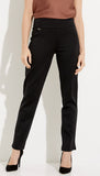 Joseph Ribkoff 233233 Black Pull On Classic Tapered Ankle Pants