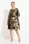 Joseph Ribkoff 233720 Black/Bronze Foiled Floral Print Jacket