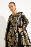 Joseph Ribkoff 233720 Black/Bronze Foiled Floral Print Jacket