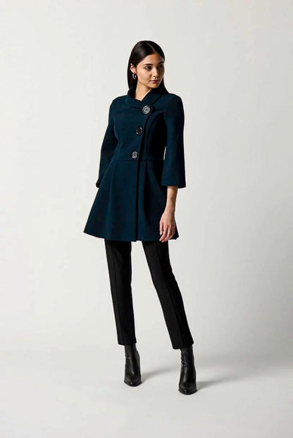 Joseph Ribkoff 234214 Navy/Black Peplum 3/4 Sleeve Coat Jacket