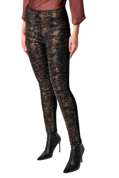 Joseph Ribkoff 234243 Black/Multi Animal Print Stretch Pull On Pants