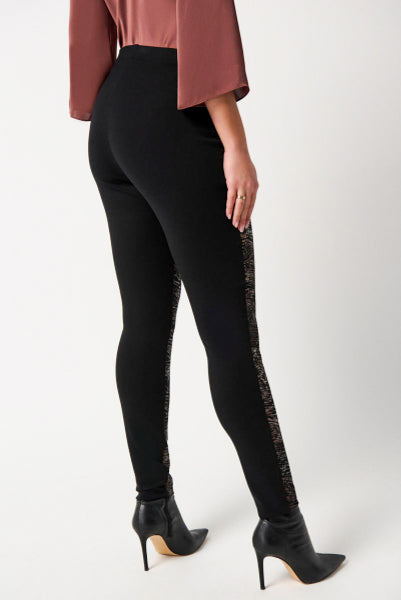 Joseph Ribkoff 234243 Black/Multi Animal Print Stretch Pull On Pants