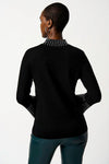 Joseph Ribkoff 234920 Embellished Mock Neck Sweater Top