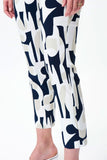 Joseph Ribkoff 232056 Vanilla/Multi Geometric Print Pull On Pants