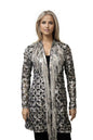 ABF Daisy Front Fringe Long Leather Jacket 11910018