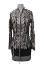 ABF 0936 Long Leaf Leather Jacket with Belt