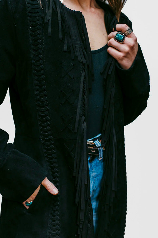 ABF 0931 Vintage Long Leather Jacket