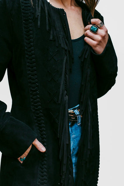 ABF 0931 Vintage Long Leather Jacket