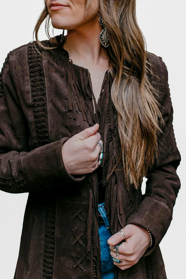 ABF 0931 Vintage Long Leather Jacket
