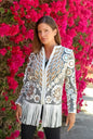 ABF Amanda Short Leather Jacket with Bottom Fringe 0919