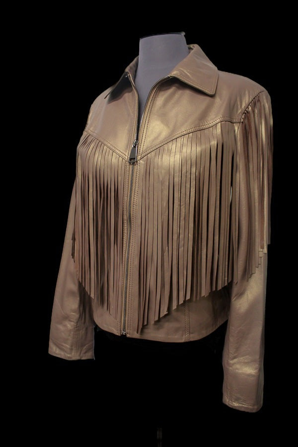 ABF Miranda Leather Jacket with Fringe 0916