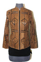 ABF 0930 Geometric Short Leather Jacket