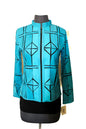 ABF 0930 Geometric Short Leather Jacket