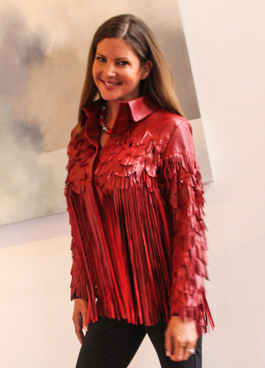 ABF Leather Fringe Shirt 11910123