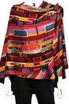 Cashmere Reversible Printed Buckle Cape Shawl