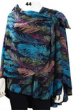 Cashmere Reversible Printed Buckle Cape Shawl