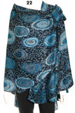 Cashmere Reversible Printed Buckle Cape Shawl