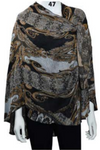 Cashmere Reversible Printed Buckle Cape Shawl