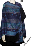 Cashmere Reversible Printed Buckle Cape Shawl