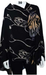 Cashmere Reversible Printed Buckle Cape Shawl