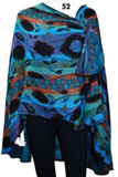 Cashmere Reversible Printed Buckle Cape Shawl