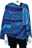 Cashmere Reversible Printed Buckle Cape Shawl