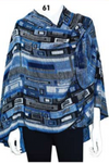 Cashmere Reversible Printed Buckle Cape Shawl