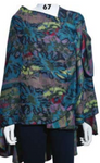 Cashmere Reversible Printed Buckle Cape Shawl