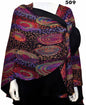 Cashmere Reversible Printed Buckle Cape Shawl