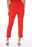 Frank Lyman 246475 Red Cropped Front Zip Pants