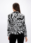 Frank Lyman 246367-1 White/Black Zebra Print Knit Jacket