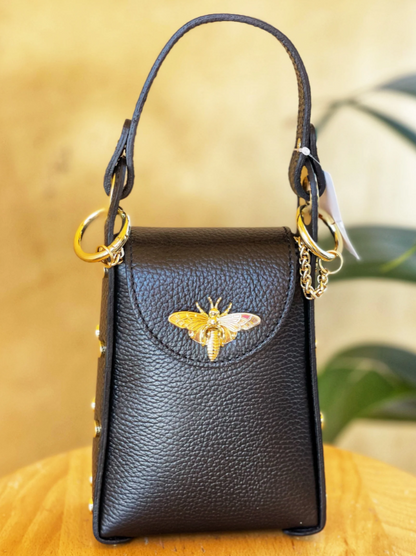 Jijou Capri Bumblebee Leather Crossbody Bag