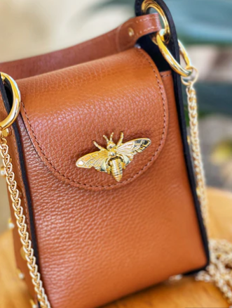 Jijou Capri Bumblebee Leather Crossbody Bag