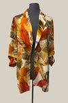 Joseph Ribkoff 212001 Brown/Multi Leaf Print Blazer Jacket