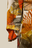 Joseph Ribkoff 212001 Brown/Multi Leaf Print Blazer Jacket