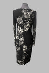 Joseph Ribkoff 211461 Black/Vanilla Floral Print V-Neck Dress