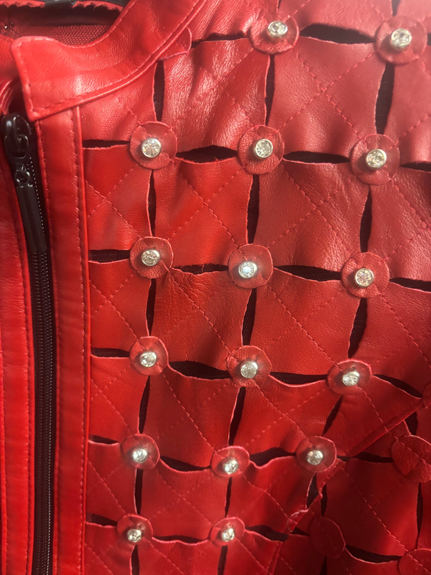 ABF 0924 Metal Studded Leather Jacket