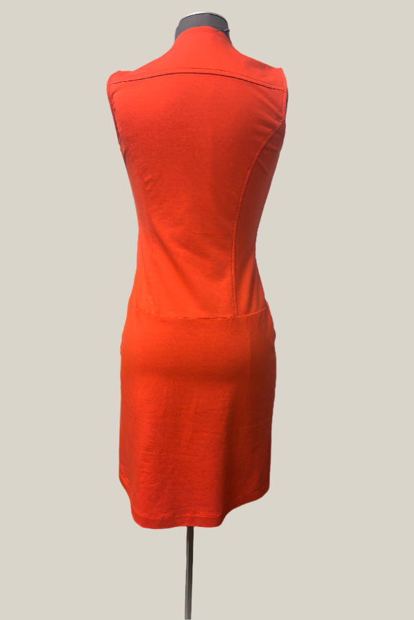 Dolcezza 25240 Studded Asymmetric Zip Sleeveless Dress