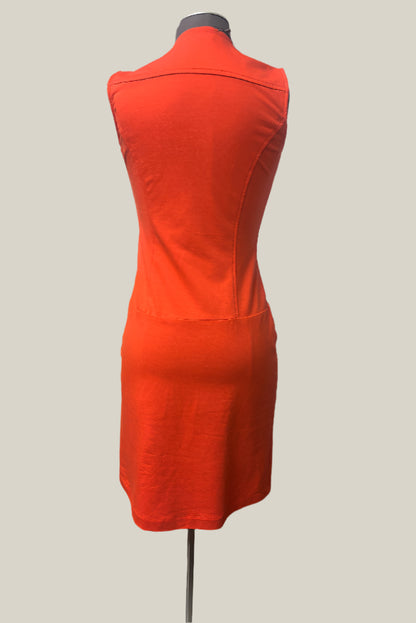 Dolcezza 25240 Studded Asymmetric Zip Sleeveless Dress