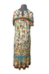Johnny Was Sage/Multi-Color Floral Print Maxi Dress