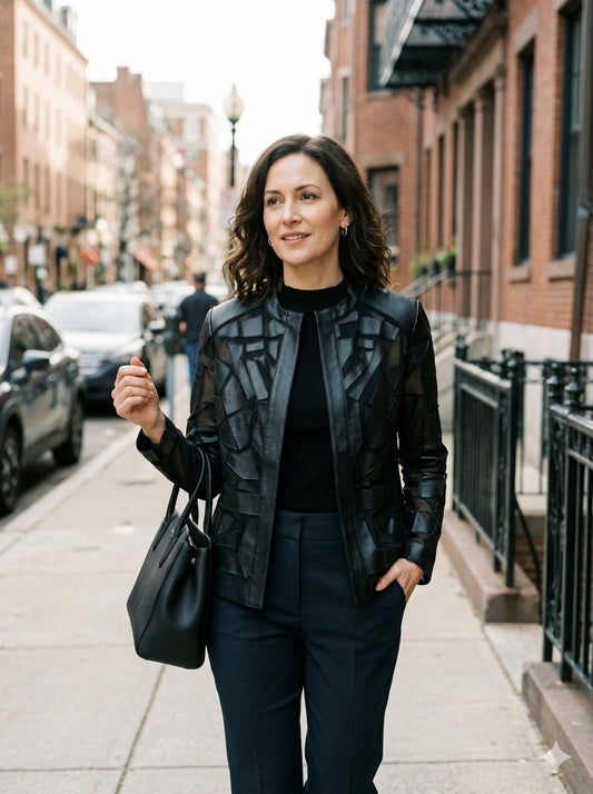 ABF 11910107 Escada Black Leather Jacket
