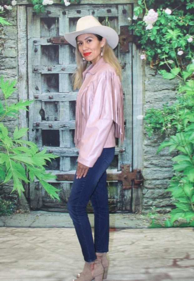 ABF Miranda Leather Jacket with Fringe 0916