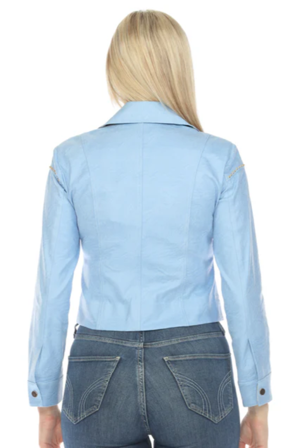 Insight BCJ8987 Pleather Jacket with Gold Studs