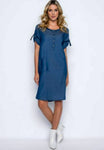 Picadilly MM608 Denim Blue Short Sleeve Dress