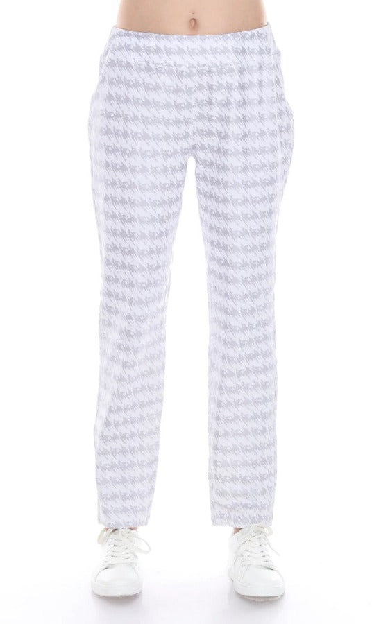 Neon Buddha 11803 Houndstooth Print Pull On Pants