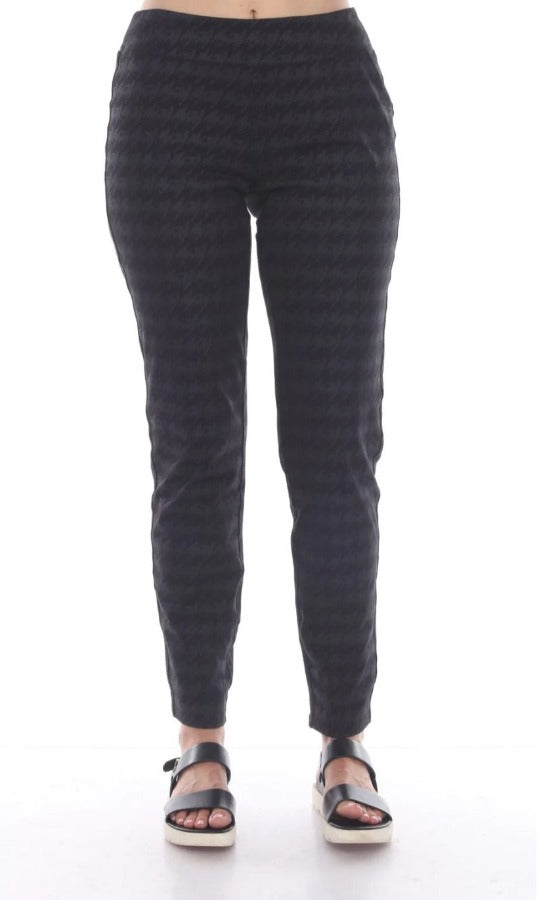 Neon Buddha 11803 Houndstooth Print Pull On Pants