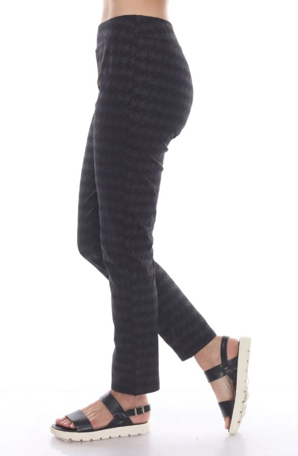 Neon Buddha 11803 Houndstooth Print Pull On Pants