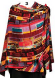 Cashmere Reversible Printed Buckle Cape Shawl